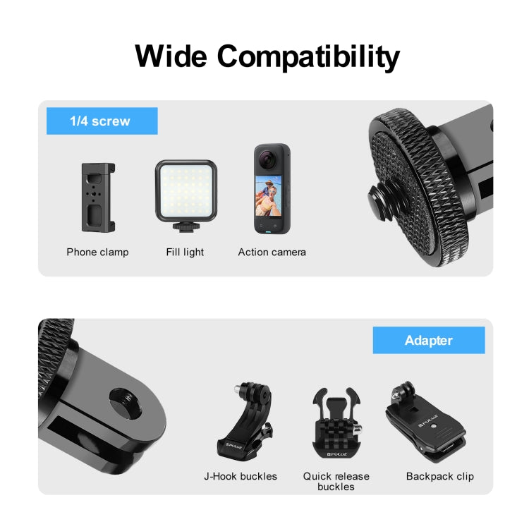 Adaptador de cámara de acción de montaje de trípode de metal con tornillo de 1/4 pulgada PULUZ, Metal Camera Adapter