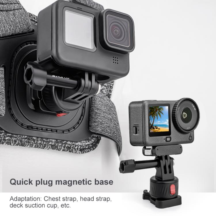 Adaptador de base magnética de liberación rápida para cámara de acción PULUZ, Quick Release Magnetic Base