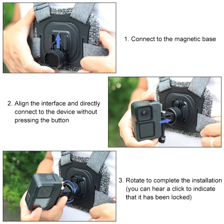 Adaptador de base magnética de liberación rápida para cámara de acción PULUZ, Quick Release Magnetic Base