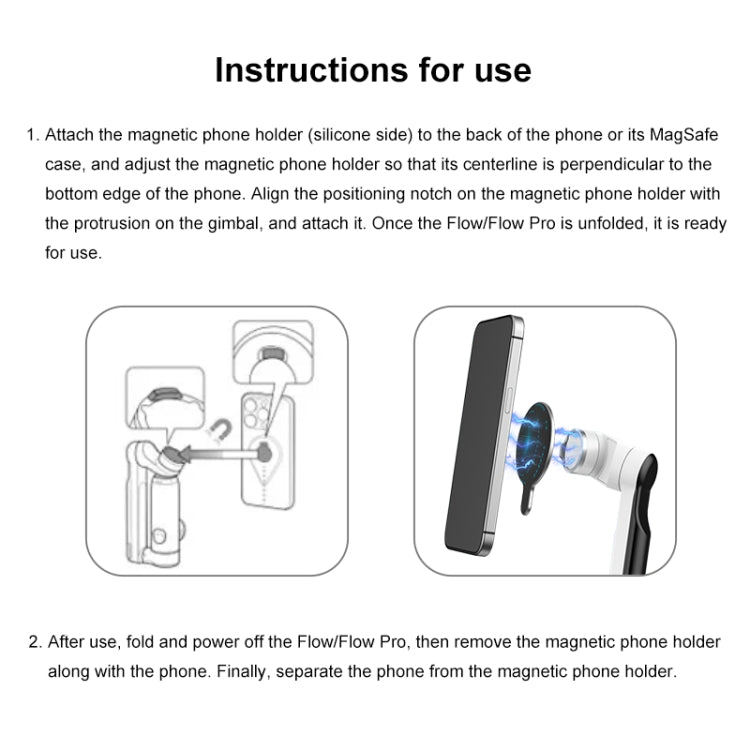 PULUZ para Insta360 Flow Gimbal Adaptador magnético MagSafe Soporte para teléfono