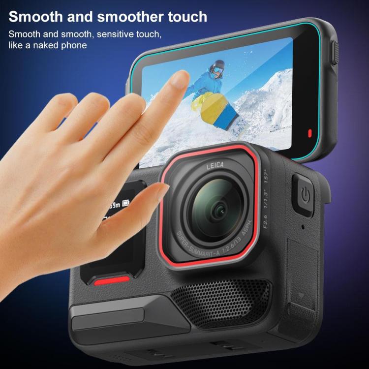 Película de vidrio templado para pantalla frontal y trasera y lente PULUZ 3 en 1 para Insta360 Ace Pro 2, For Insta360 Ace Pro 2