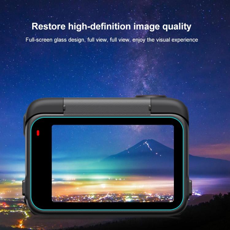 Película de vidrio templado para pantalla frontal y trasera y lente PULUZ 3 en 1 para Insta360 Ace Pro 2, For Insta360 Ace Pro 2