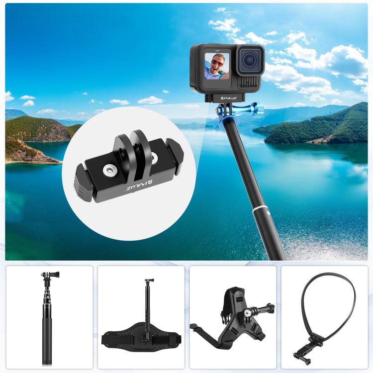 Soporte de base de liberación rápida magnética PULUZ para GoPro HERO13 Black, For GoPro HERO13 Black / MAX2 (Black), For GoPro HERO13 Black (Black Red)