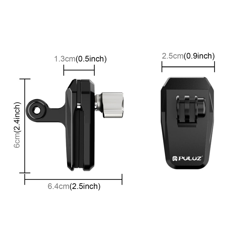 Soporte para cámara con clip para parabrisas de motocicleta PULUZ, Windshield Clip II