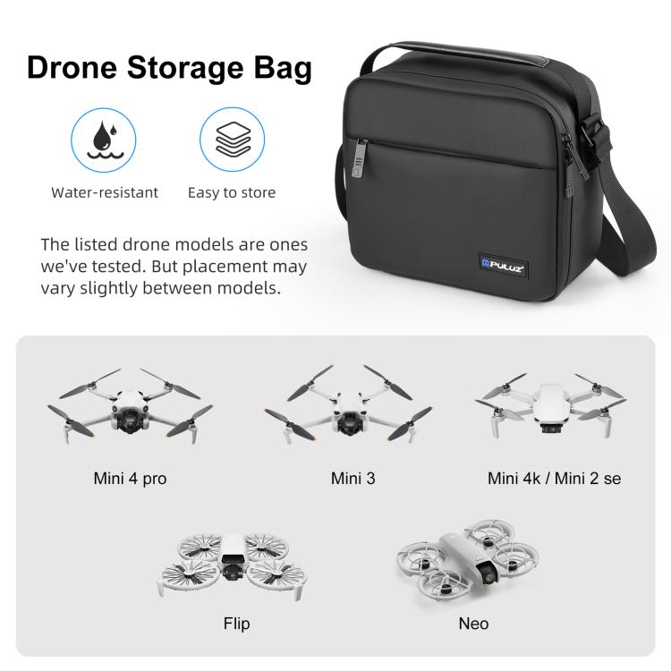 Bolsa de transporte portátil PULUZ, bolsa de almacenamiento de hombro único para drones DJI Mini Series / DJI Osmo Pocket Series.
