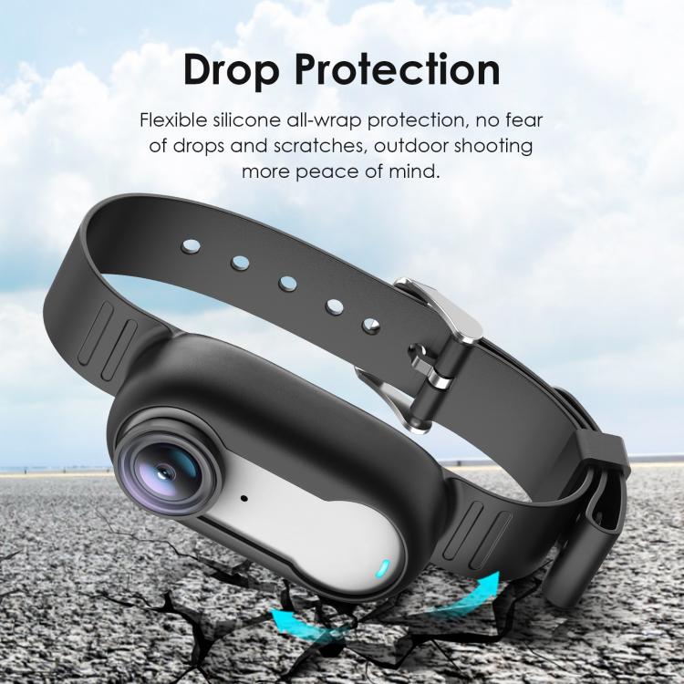 Para Insta360 GO 3 / GO 3S PULUZ Cámara Funda de silicona Correa de muñeca para bicicleta Soporte de extensión