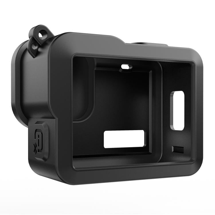 Funda protectora de silicona PULUZ para GoPro HERO 2024, cubierta de interfaz lateral con correa para la muñeca y cubierta de lente, Silicone Protective Case