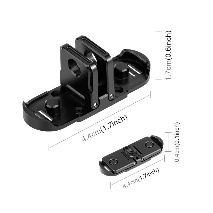 Adaptador de base plegable magnético de liberación rápida PULUZ para GoPro HERO12 Black /11 Black /11 Black mini /10 Black /9 Black /8 Black / Max, Magnetic Folding Base For GoPro HERO12 Black