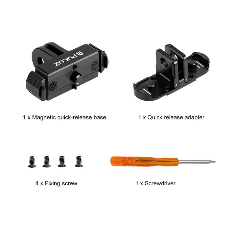 Soporte de base de dedo plegable magnético de liberación rápida PULUZ para GoPro HERO12 Black /11 Black /11 Black mini /10 Black /9 Black /8 Black / Max, Folding Finger Base Mount