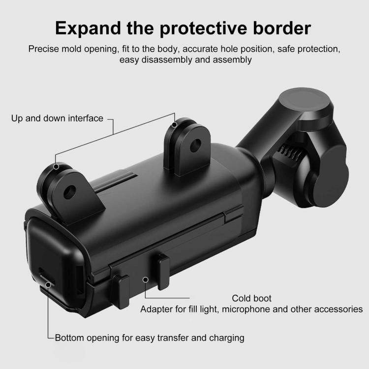 Para DJI OSMO Pocket 3 PULUZ Marco de protección de plástico Expansión Soporte adaptador de zapata fría, Plastic Protection Frame