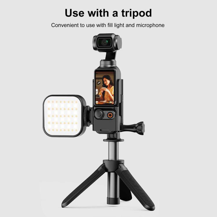 Para DJI OSMO Pocket 3 PULUZ Marco de protección de plástico Expansión Soporte adaptador de zapata fría, Plastic Protection Frame