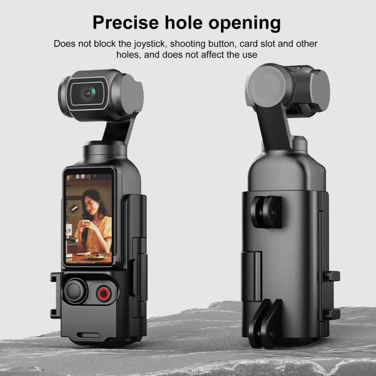 Para DJI OSMO Pocket 3 PULUZ Marco de protección de plástico Expansión Soporte adaptador de zapata fría, Plastic Protection Frame