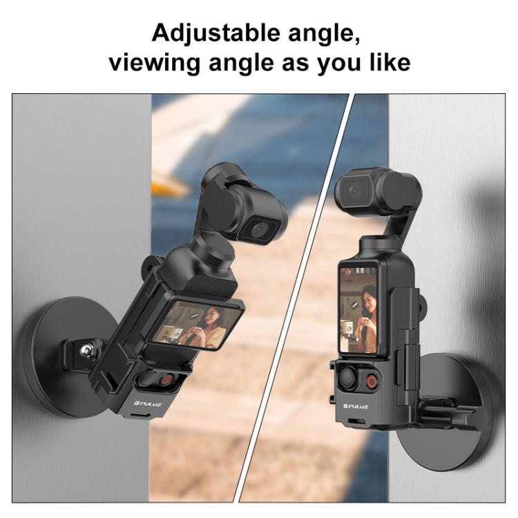 Marco protector PULUZ para DJI OSMO Pocket 3, soporte de escritorio magnético, base ajustable en ángulo, Magnetic Desktop Mount
