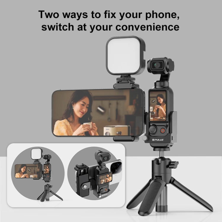 Abrazadera adaptadora para teléfono con marco protector de expansión para DJI OSMO Pocket 3 PULUZ, Phone Clamp Frame
