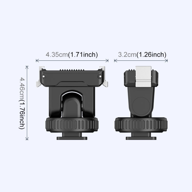 Adaptador de base de liberación rápida para zapata fría PULUZ para DJI Osmo Action 5 Pro/4/3, For DJI Osmo Action 5 Pro / 4 / 3