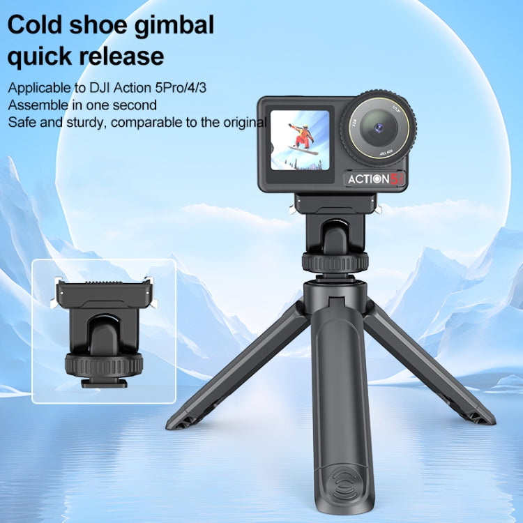 Adaptador de base de liberación rápida para zapata fría PULUZ para DJI Osmo Action 5 Pro/4/3, For DJI Osmo Action 5 Pro / 4 / 3