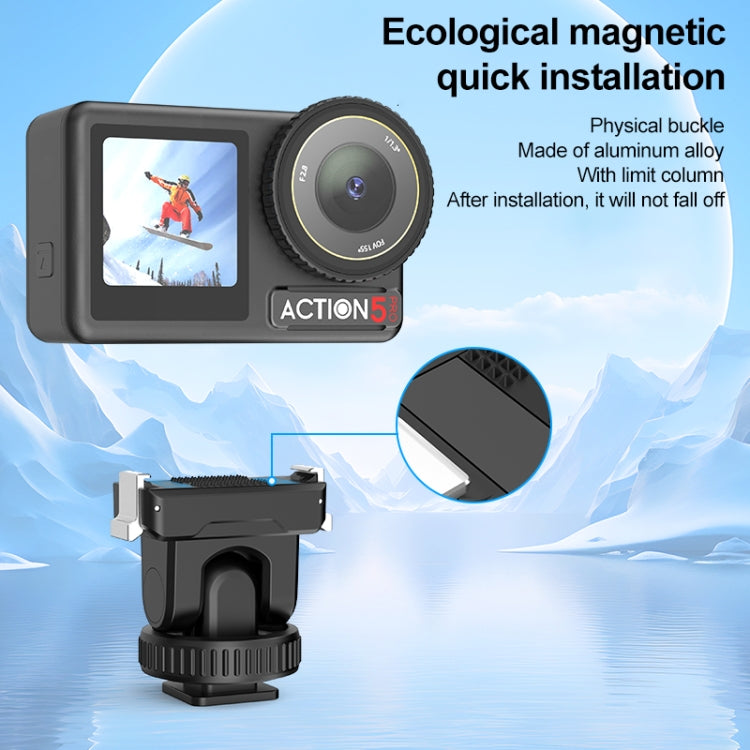 Adaptador de base de liberación rápida para zapata fría PULUZ para DJI Osmo Action 5 Pro/4/3, For DJI Osmo Action 5 Pro / 4 / 3