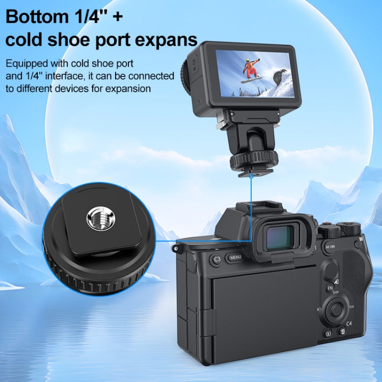 Adaptador de base de liberación rápida para zapata fría PULUZ para DJI Osmo Action 5 Pro/4/3, For DJI Osmo Action 5 Pro / 4 / 3