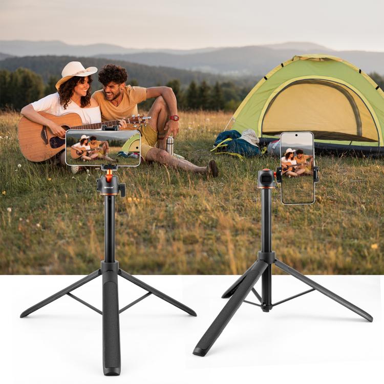 Trípode para selfies con teléfono PULUZ de 1,3 m, soporte para transmisión en vivo de vlogs con clip para teléfono, 1.4m  Phone Tripod