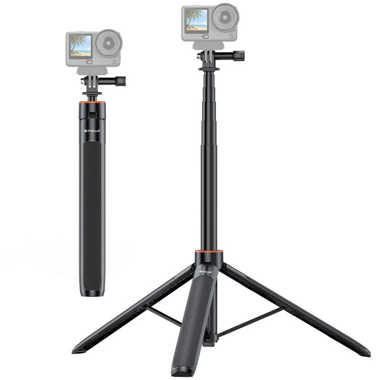 Trípode para selfies con cámara de acción PULUZ de 1,3 m, soporte para transmisión en vivo de vlogs, 1.4m Action Camera Tripod