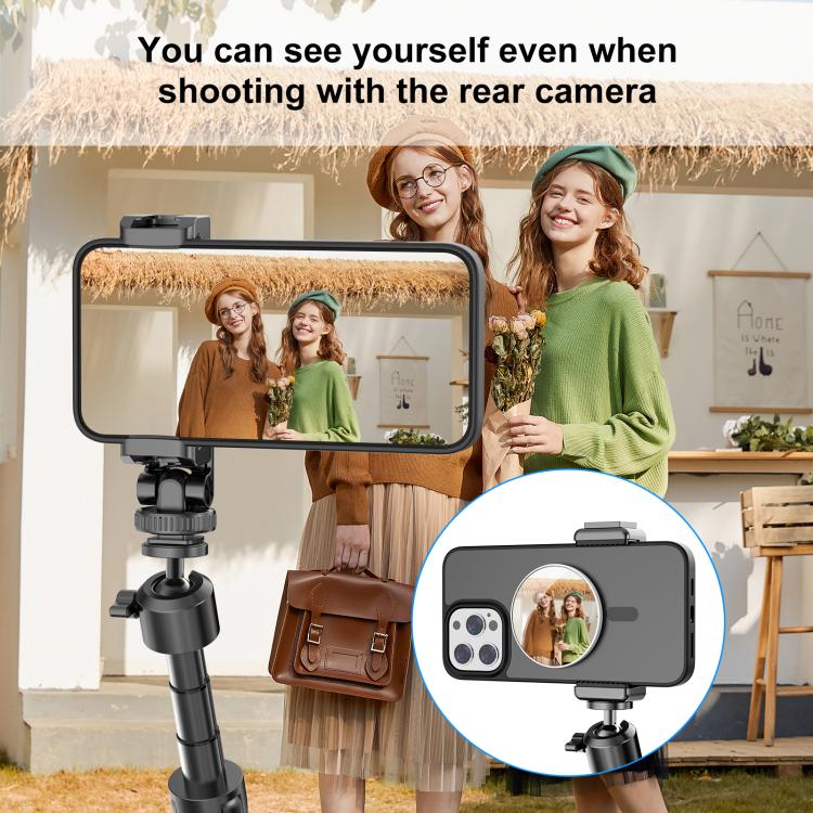 Espejo de maquillaje magnético MagSafe para teléfono móvil, cámara trasera, espejo para selfies y video