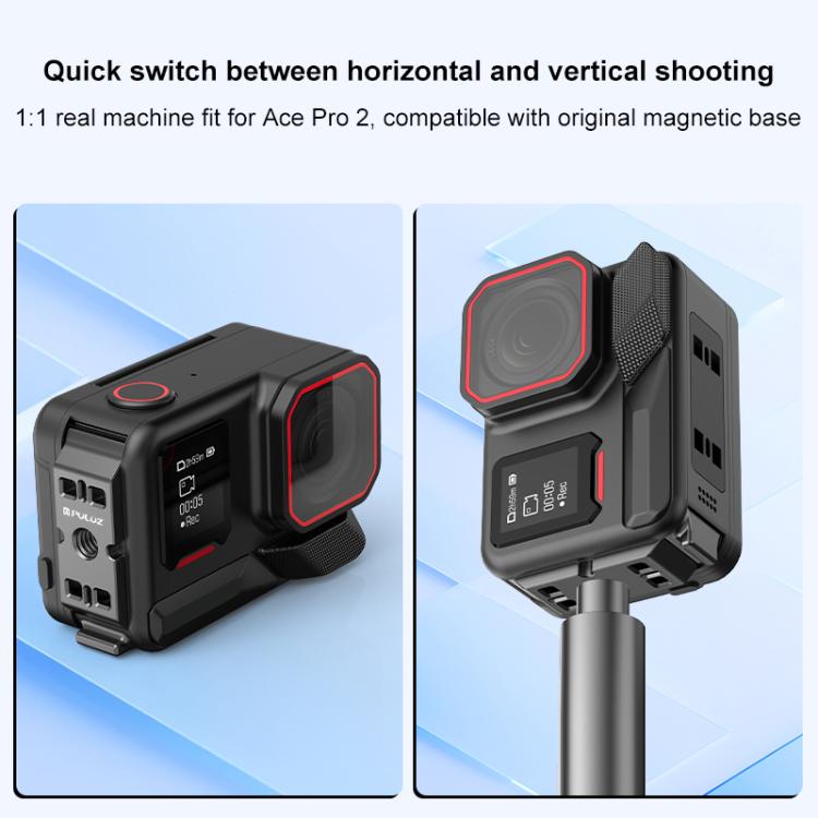 Cubierta de interfaz lateral de batería de aleación de aluminio PULUZ ACE/AC para Insta360 Ace Pro 2, For Insta360 Ace Pro 2 ACE/AC Port