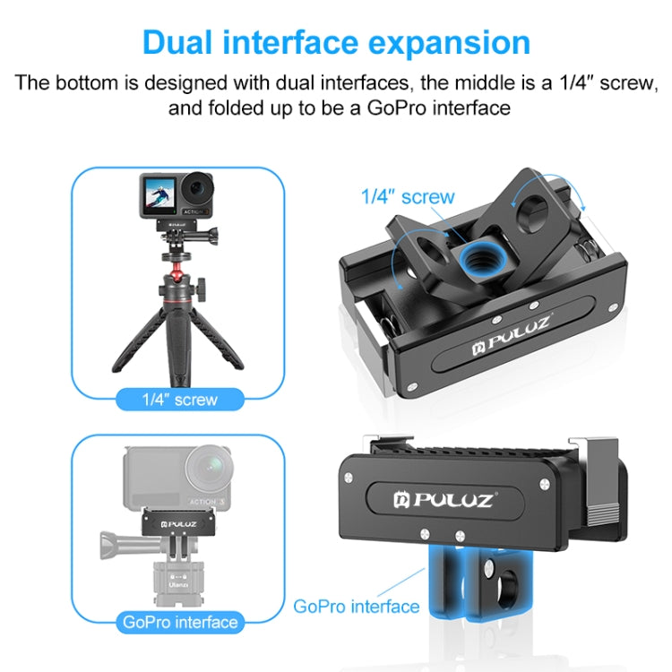 Base metálica de liberación rápida magnética PULUZ para DJI Osmo Action 5 Pro, For DJI Osmo Action 5 Pro