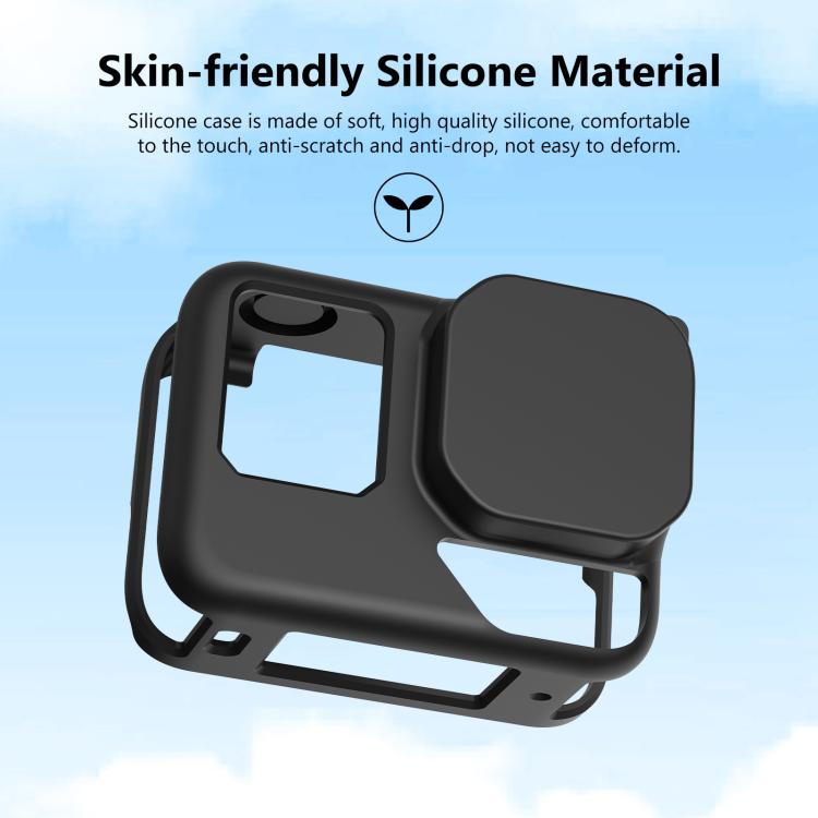 Funda protectora de silicona PULUZ para Insta360 Ace Pro 2 con tapa de lente y correa, For Insta360 Ace Pro 2 Silicone Case