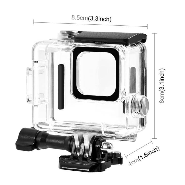 Carcasa protectora impermeable PULUZ de 60 m / 196 pies para GoPro HERO 4K 2024 con hebilla, soporte básico y tornillos., Waterproof Case