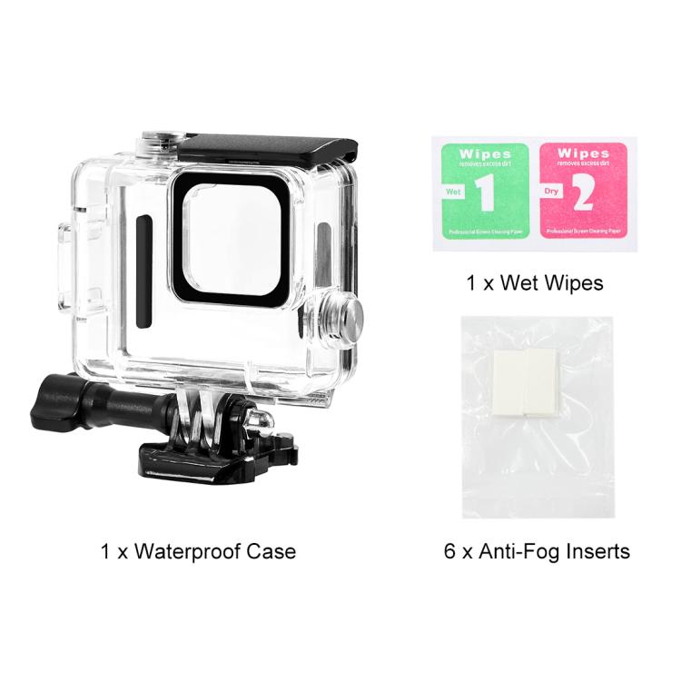 Carcasa protectora impermeable PULUZ de 60 m / 196 pies para GoPro HERO 4K 2024 con hebilla, soporte básico y tornillos., Waterproof Case