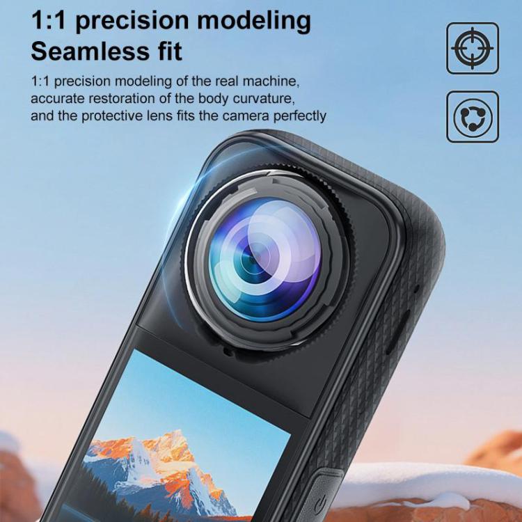 Cubierta protectora de cristal templado óptico giratorio PULUZ para Insta360 X5, Rotating Glass Lens Guard