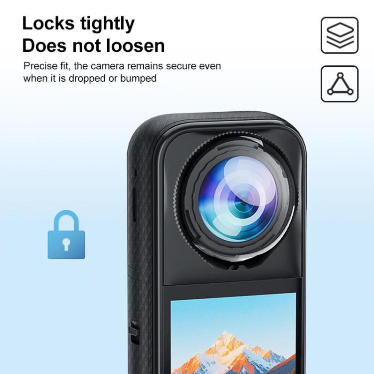 Cubierta protectora de cristal templado óptico giratorio PULUZ para Insta360 X5, Rotating Glass Lens Guard