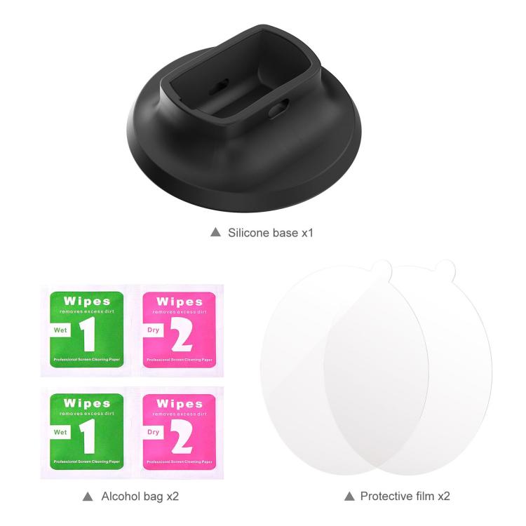 Soporte de base adhesiva de escritorio de silicona PULUZ para Insta360 X5, Silicone Dock Base