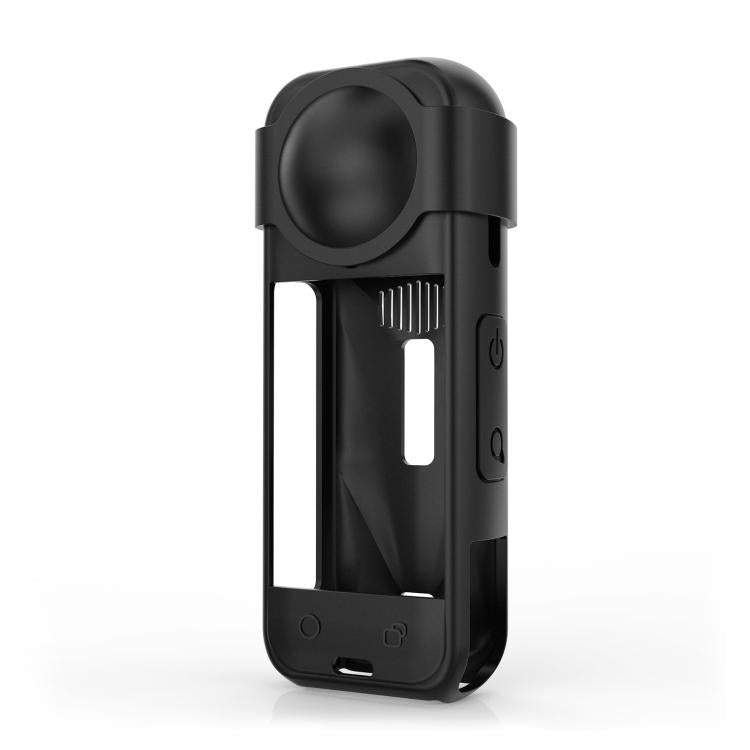 Funda protectora de silicona PULUZ con tapa para lente para Insta360 X5, Silicone Case with Lens Cover (Black), Silicone Case with Lens Cover (Blue), Silicone Case with Lens Cover (Red)