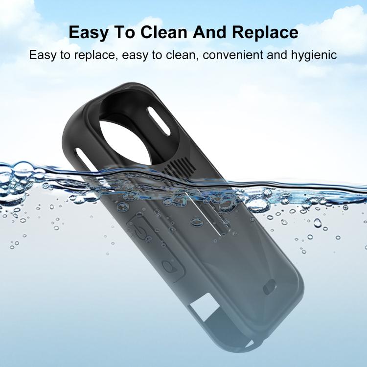 Funda protectora de silicona PULUZ con tapa para lente para Insta360 X5, Silicone Case with Lens Cover (Black), Silicone Case with Lens Cover (Blue), Silicone Case with Lens Cover (Red)