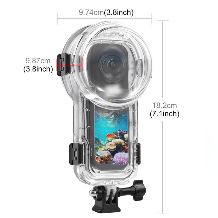 Estuche de buceo sellado e impermeable PULUZ de 60 m para Insta360 X5, Waterproof Diving Case