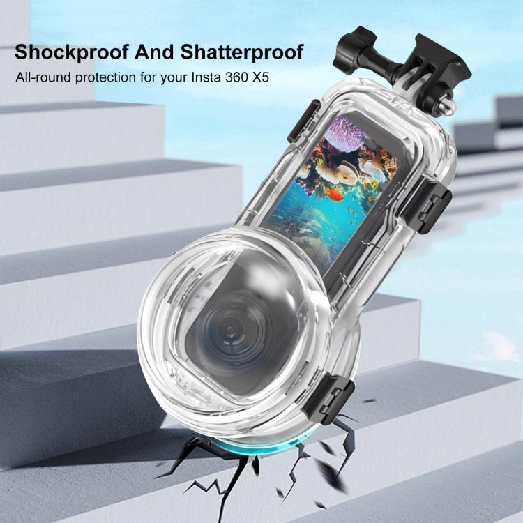 Estuche de buceo sellado e impermeable PULUZ de 60 m para Insta360 X5, Waterproof Diving Case