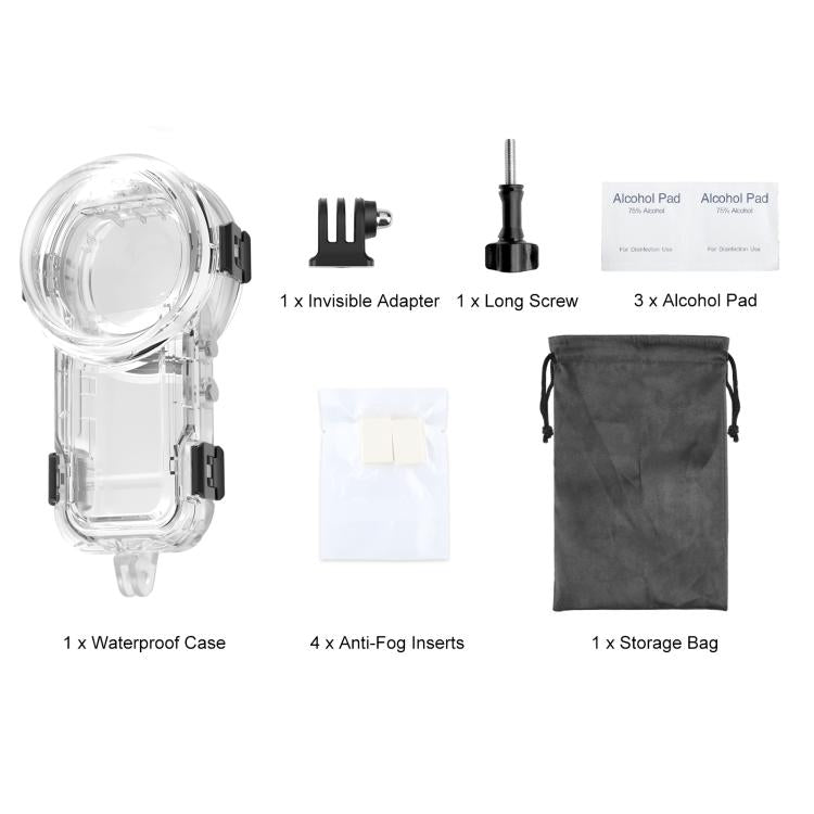 Estuche de buceo sellado e impermeable PULUZ de 60 m para Insta360 X5, Waterproof Diving Case