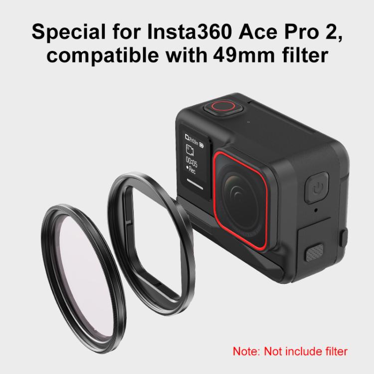 Soporte de filtro PULUZ de metal con marco protector para la Insta360 Ace Pro 2, For Insta360 Ace Pro 2