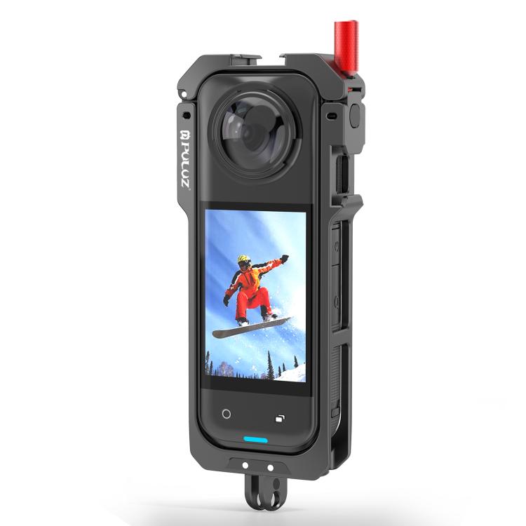 Carcasa protectora metálica PULUZ para Insta360 X5 con tapa para lente., Metal Protective Cage