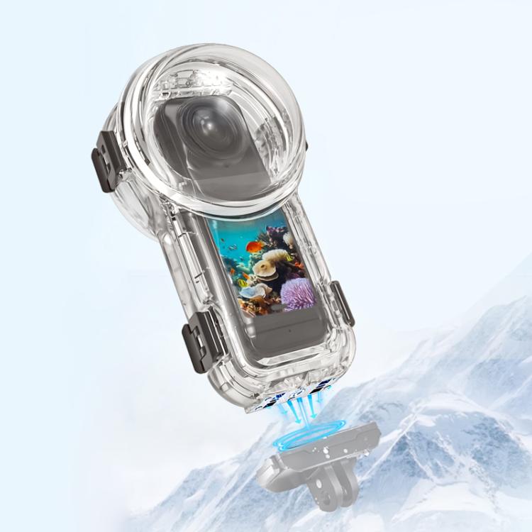Estuche de buceo sellado e impermeable PULUZ de liberación rápida para Insta360 X5, resistente al agua hasta 60 m., Quick Release Diving Case