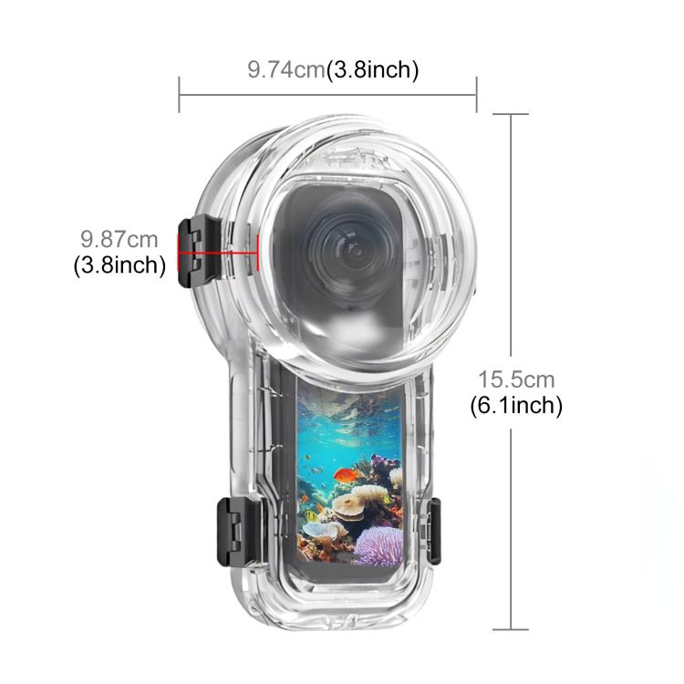 Estuche de buceo sellado e impermeable PULUZ de liberación rápida para Insta360 X5, resistente al agua hasta 60 m., Quick Release Diving Case