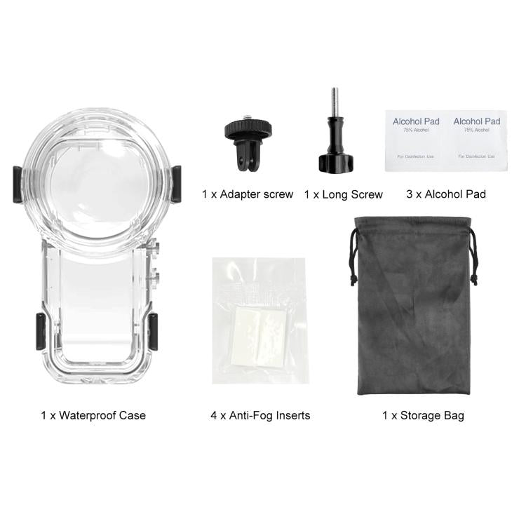 Estuche de buceo sellado e impermeable PULUZ de liberación rápida para Insta360 X5, resistente al agua hasta 60 m., Quick Release Diving Case