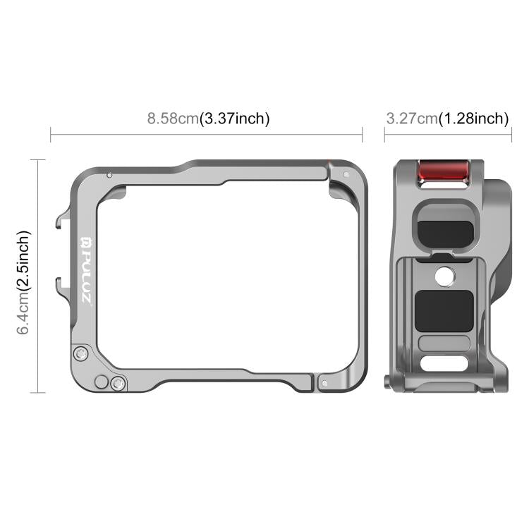 Para Insta360 Ace Pro 2 PULUZ, jaula protectora de aleación de aluminio, estructura de carcasa de doble zapata fría, For Insta360 Ace Pro 2 Meta Cage