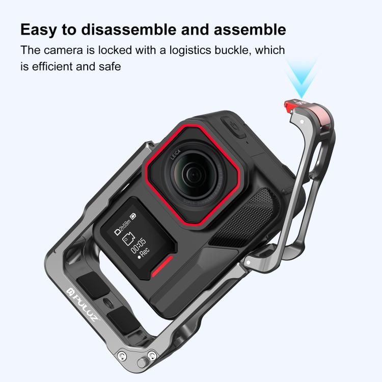 Para Insta360 Ace Pro 2 PULUZ, jaula protectora de aleación de aluminio, estructura de carcasa de doble zapata fría, For Insta360 Ace Pro 2 Meta Cage