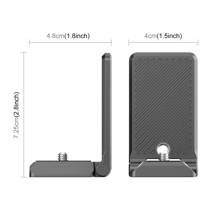 Soporte magnético plegable PULUZ con base en forma de L para Insta360 X4 / X5 / DJI Pocket 3, For Insta360 X4 / X5 / DJI Pocket 3