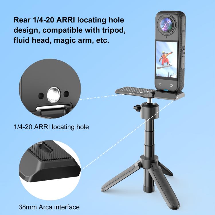 Soporte magnético plegable PULUZ con base en forma de L para Insta360 X4 / X5 / DJI Pocket 3, For Insta360 X4 / X5 / DJI Pocket 3