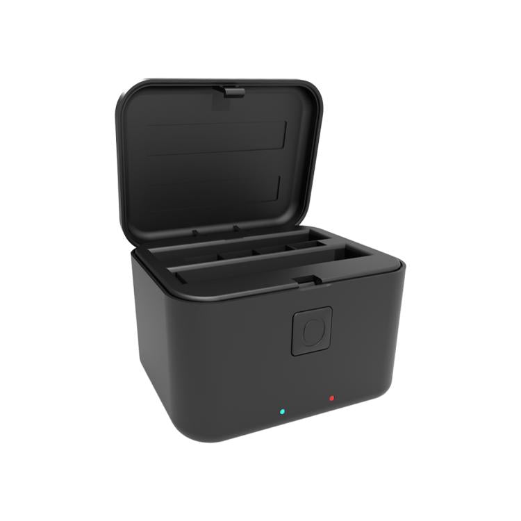 Caja de carga para baterías duales PULUZ para Insta360 X5 y estuche para guardar la batería y la tarjeta de memoria., For Insta360 X5 Batteries Charging Box