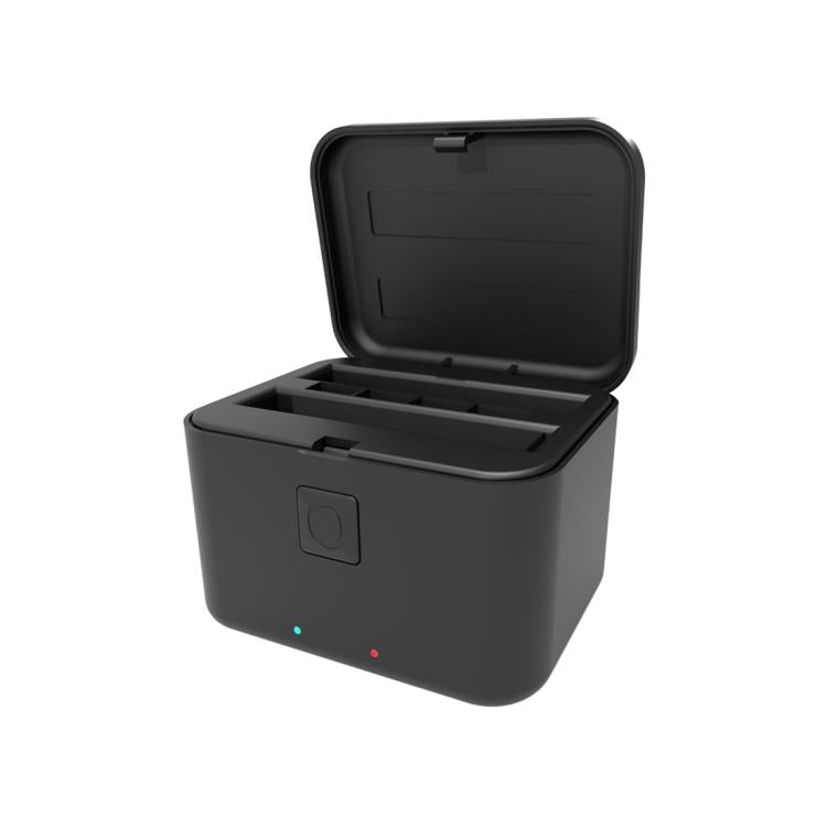Caja de carga para baterías duales PULUZ para Insta360 X5 y estuche para guardar la batería y la tarjeta de memoria., For Insta360 X5 Batteries Charging Box