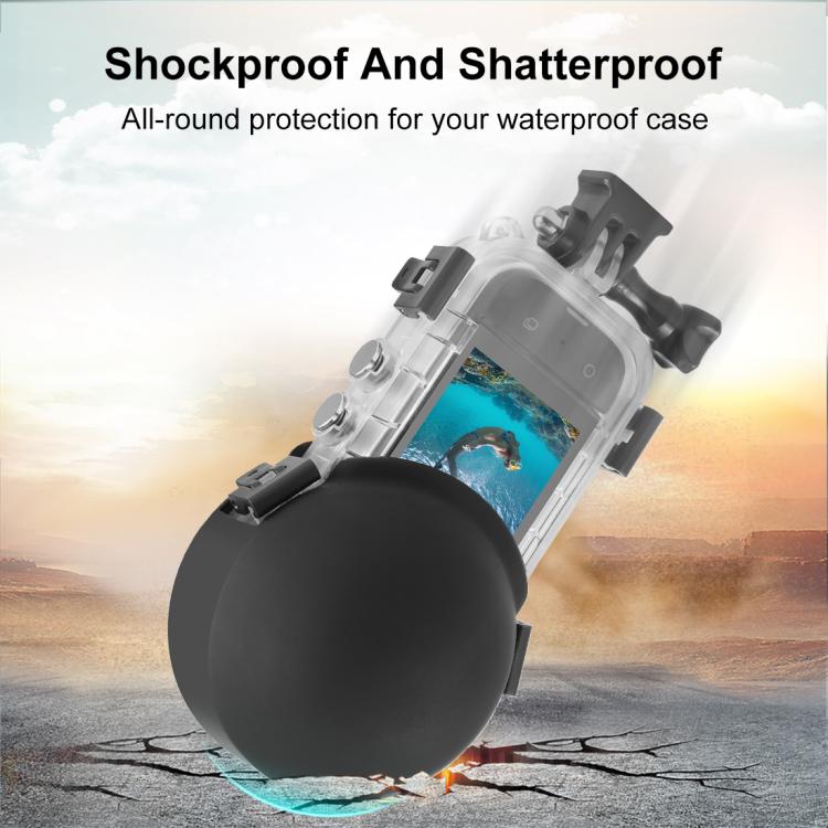 Funda protectora de silicona para lente Insta360 X5 PULUZ Invisible Dive Case Lens Guard, For Insta360 X5